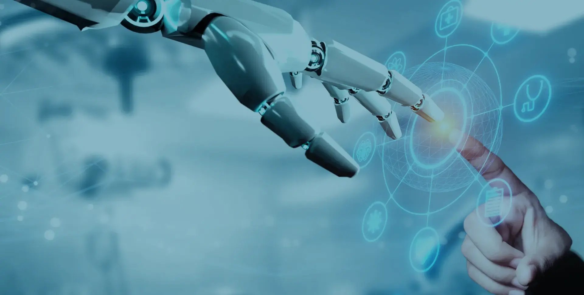 illustration of artificial intelligence supporting human interaction in customer experience and contact center operations